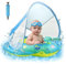 YYAQZD Baby Schwimmring Float UPF50+ Sonnenschutz Baldachin mit abnehmbarem Wasserpistole Schwimmreifen Baby verstellbare Schultergurte Schwimmtrainer aufblasbarer Schwimmen Float für 6-36 Monate