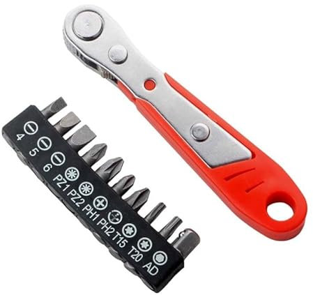 FENGJISUN Socket Ratchet Wrench Set Ratchet Wrench Screwdriver Bit Set Ultra Low Profile Micro Socket Set with Handle Multi Hex Bits Set Repair Tool Set