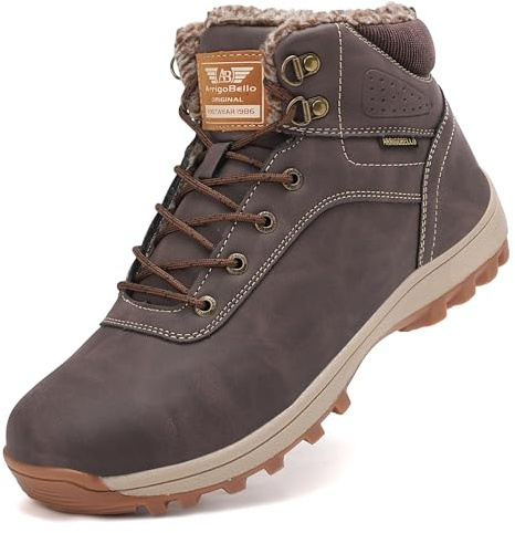 ARRIGO BELLO Botas Mujer Hombre Nieve Botines Invierno Cálido Zapatos Antideslizantes Forradas Boots fur Unisex 36-46(Marrón,39)