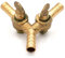 3 Way Ball Valve， Brass 3-Way Ball Valve Barb for Hose I/D 8-10mm for Fuel Air Gas(10Mm)