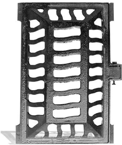 Chiusino Pozzetto in Ghisa con Base Imbullonata, Antifurto, Quadrata, Nera Tombino Carrabile per Esterni, per Vialetti, Cemento e Cortili, Fognature, Cortili, Garage, Fattorie(30x50x12cm/12x20x5in)