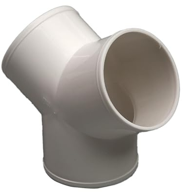 lmoikesz Raccord en T pour tuyau PVC : installation et amélioration de la ventilation. Raccord en T, coude à 3 voies, Blanc, diamètre 15 cm, Forme Y