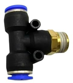 50 stücke PB T-Typ Pneumatische Armaturen Schnell Anschluss 6-12mm Schlauch zu 1/8 1/4 3/8 1/2 gewinde Luft Armaturen(PB10-04)