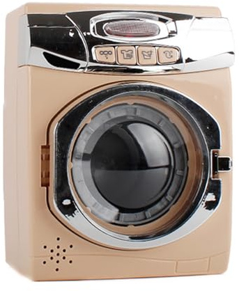 Nukinp Toy Washing Machine Simulation Washing Machine Toy 8x 4 x9 Mini Electric for Kids Realistic Dollhouse Accessory, No Battery