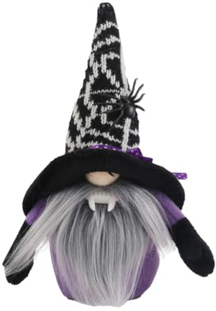 GAROZATION Gesichtslose Halloween Wichtel Stoffpuppe aus Baumwolle und Kunststoff mit Dekorativen und Visuellen Effekten für Zuhause und Schaufensterdekoration in Schwarz