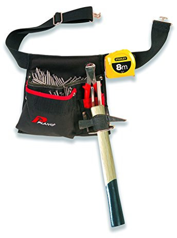 TODAMI Zimmermannsgürtel aus verstärktem Polyester, Schwarz, Werkzeuggürtel, Schnappverschluss, 546TB