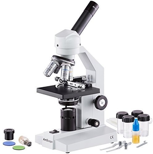 AmScope M500B-MS - Microscopio composito monoculare 40 x 2000 x
