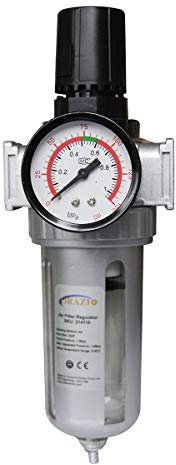 ORAZIO 3/8 Regulador de Filtro de Aire Compresor de Aire Humedad Trampa de Agua con Conexión de Montaje para Pistolas de Pintura y Herramientas Neumáticas de Aire