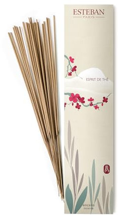 Esteban - Indisches Teeduft Räucherstäbchen x20 - Handgefertigt mit natürlichen Inhaltsstoffen - Teeduft - Innendekoration