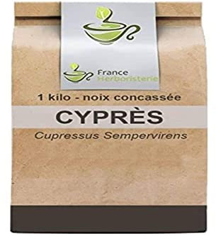 Kräutertee Zypresse Walnuss zerkleinert 1 KILO Cupressus sempervirens