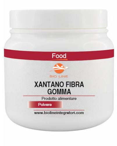 Gomma di Xantano in Polvere 250 g Solubili in Acqua, Prodotto per Celiaci Usato Come Addensante Alimentare per Alimenti Light e Prodotti Zero Calorie e Senza Glutine, Xantana
