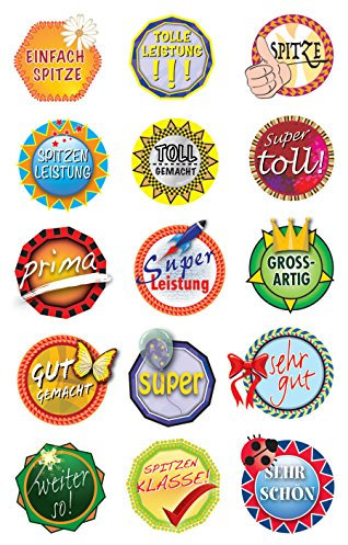AVERY Zweckform 53130 Papier Sticker Buttons 30 Aufkleber, bunt