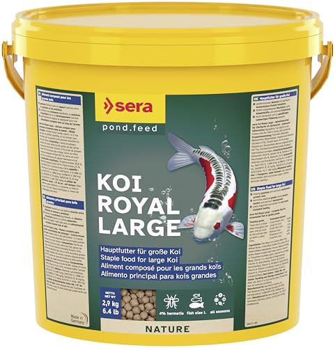 sera koi royal large 10 l 2,9 kg | mangime per grandi Koi 10.000 ml | senza coloranti e conservanti