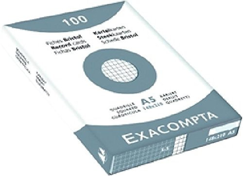 Karteikarten A5 blanko weiß 100 Stück #13308E(Liefermenge=2)