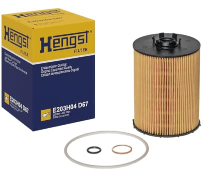 HENGST - Ölfilter E203H04 D67 - Öl-Filtereinsatz für KFZ | Hochwertiger Motorölfilter für KFZ mit Otto- oder Dieselmotor - Robuster Ölfilter mit hoher Schmutzaufnahmefähigkeit