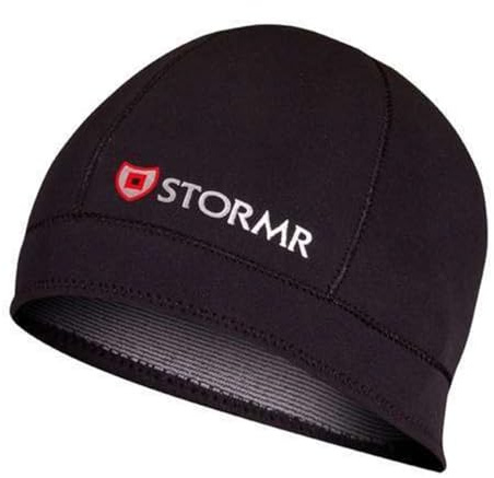 STORMR Unisex Typhoon Neoprene Watch Cap Waterproof Windproof 2mm Micro-Fleece Lined Fishing Beanie, Black, Large