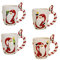 Excelsa - Taza con diseño de Papá Noel de cerámica, Blanca, 11 x 9 x 12 cm