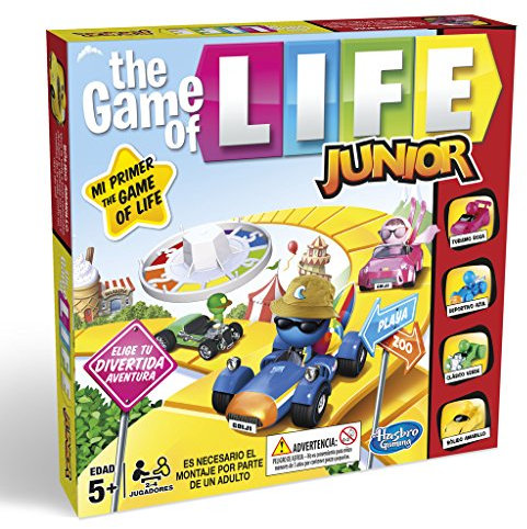 Hasbro Gaming- Game of Life Junior Gaming Clasico Juego de Mesa, Multicolor, Miscelanea (B0654SC5), a Partir de 5 años de Edad