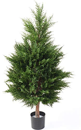 Plante Artificielle Haute Gamme Spécial extérieur/Cypres Coloris Vert - Dim : 105 x 57 cm