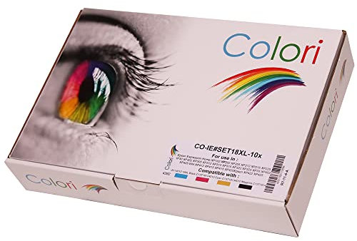 Kompatibles Set 10x Druckerpatrone für Epson 18XL XP102 XP202 XP205 XP212 XP215 XP225 XP302 XP305 XP315 XP325 XP402 XP405 XP412 XP413 XP415 von Colori