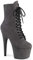 Pleaser Damen ADORE-1020FS Plateau High Heels Stiefelette Velours Grau 41.5 EU