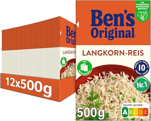 BEN'S ORIGINAL™ Original-Langkorn-Reis 10-Minuten Lose 12x500g