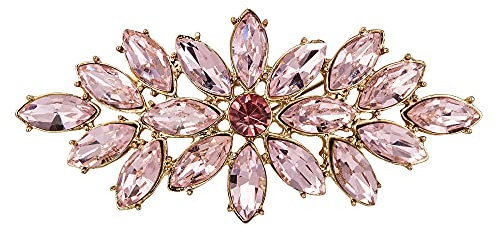 EVER FAITH Brosche Hochzeit Korsage Marquise Österreichisch Kristall Blumen Pin für Kleidung Damen Rosegold-Ton Silber-Ton