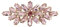 EVER FAITH Broche Diamanté Femme Feuilles Cristal Strass Décoration de Vêtement Ton d'or Rose