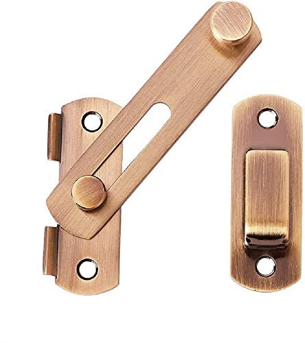 Kafenda Pestillo Adecuado para Pestillo Deslizante de Puerta y Compartimento de Ventana (Cobre Rojo [Grande])