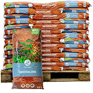 Plantura Bio-Universalerde Palette, torffrei & klimafreundlich, vorgedüngt, 60 x 40 L