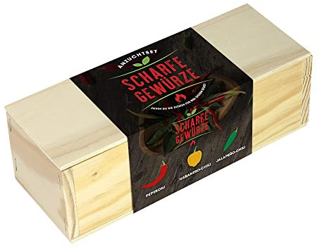 Resetea ANZUCHTSET SCHARFE GEWÜRZE, Peperoni, Habanero-Chili und Jalapeño-Chili