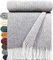 STTS International Wolldecke 100% Schurwolle Wohndecke in versch. Farben 140 x 200 cm Tagesdecke Schurwolldecke Woll-Plaid Tirol (Grau-Hellgrau-Dunkelgrau (Karo), 140 x 200 cm)