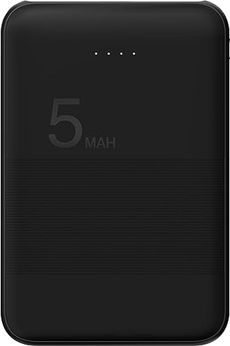 goobay 53932 Powerbank Mini 5.000 mAh/Externer Akku/Power Bank für Smartphone & Tablet/Ladegerät Powerpack mit 2 USB-A Ports/Kompatibel mit iPhone,iPad & Android Schwarz