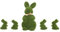 STOBOK 5 x Ostermoos-Hasen-Figuren, Kunstrasen, Gras, Hase, beflockte Tierfigur, Ornament, Ostermoos, Kaninchen, Statue für Ostern, Gartendekoration