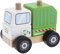 Trefl - Garbage Truck, Wooden Toys - Auto Müllwagen, Holzspielzeug, Bewegliche Blöcke und Rollen, Bio Naturholz Spielzeug Sicheres Spielzeug für Jahre, für Kinder ab 12 Monaten