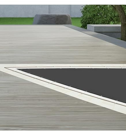 Acuacober-i Essential Cobertor de Invierno para Piscina de 5.00 x 10.00 m - Medidas totales Lona: 5.30 x 10.30 m/Color Exterior: Gris/Interior: Gris/GARANTÍA: 3 años