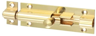 Straight Barrel Bolt 75 x 25mm Polished Brass