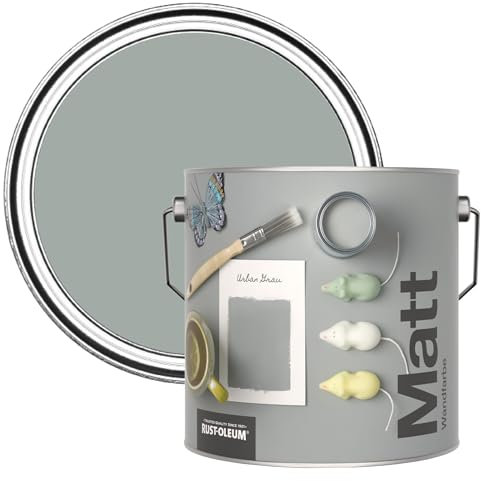 Rust-Oleum Peinture Mate Murs et Plafonds Grise - Gris Urbain 2,5L