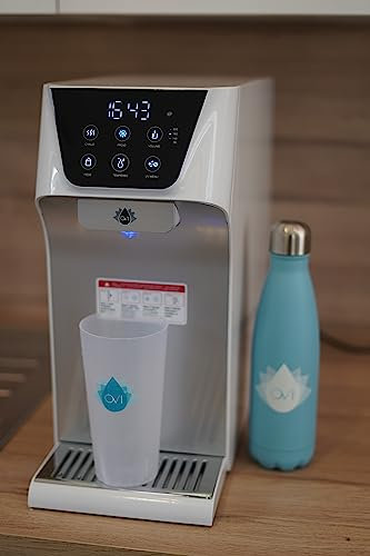 Ovi I Bar à Eau avec Filtres pour Une Eau Saine et Pure - Distributeur d'eau Froide, Chaude et Tempérée en Instantané- idéal pour Le Bureau ou la Maison - Brancher au réseau d'eau