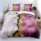 Luowei Marmor Bettwäsche 135x200 cm 4 Teiliges Gold Schwarz BettwäSche Set 3D Drucken Mikrofaser Bettbezug für Jungen Mädchen Jugendliche und 2 Kissenbezug 80x80cm mit Reißverschluss