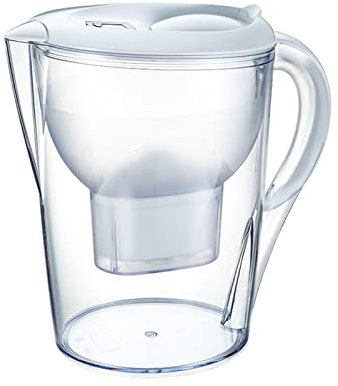 Caraffa Filtrante Porta Frigo, Caraffa Filtrante Acqua 3.5L, Cartucce Caraffa Filtrante Acqua, Riduzione Microplastiche, Cloro, Calcare Impurità, Cartucce Raffreddatore Acqua,B