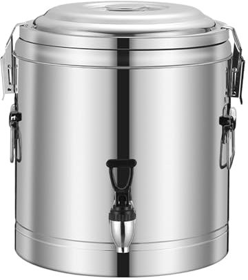 ZMIN Distributore di Acqua Calda Distributore di Bevande con Rubinetto, Caraffe Termiche Commerciali Grande Urna da caffè Barile Coibentato Secchio da tè per Feste e Buffet,A,80L