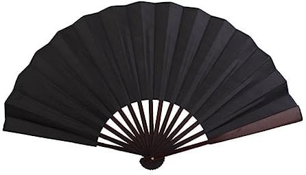 Cabilock Paper Fans Handheld Foldable Fan Handheld Performance Fan Chinese Folded Fan Folding Fan Handheld Fan Black Hand Fan Japanese Folding Fan Men Dance Fan Blank Cloth Chinese Fan Miss
