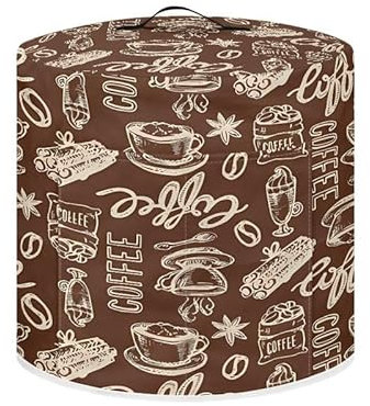 Jndtueit Funda para olla arrocera con temática de café, color marrón, universal, regalo para mujer, funda para olla a presión
