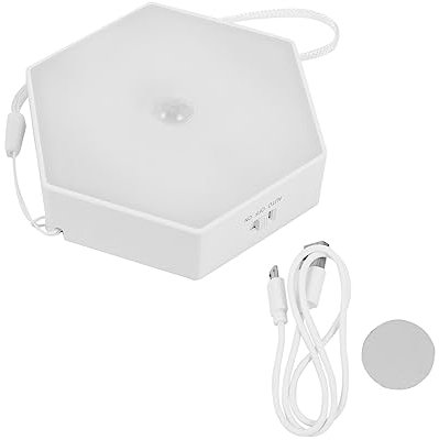 Gadpiparty 1stück Usb Hexagonal Led Sense Lampe Bewegungsmelder Nachttischlampe Dekorative Usb Für Zuhause Warmweiß Tragbare Stimmungsvolle Beleuchtung Für Bars Und