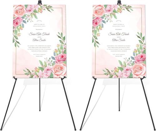 Künstler Staffelei Stand, ISFORU 160cm Verstellbares Stativ Tisch Kunst Leinwand Malerei Display, Easy Folding Studio Teleskop Boden Staffeleien für Hochzeit Poster Innen Außen (Schwarz 2PCS)