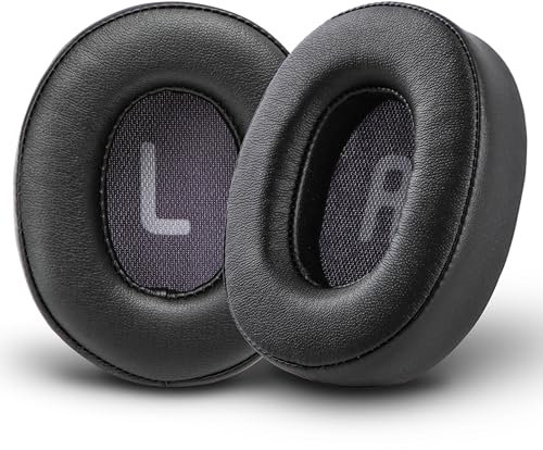 PESLNG Cuscinetti auricolari sostitutivi professionale per JBL Tune T760NC/T750BTNC/T710BT/T700BT, realizzati con schiuma memory di alta qualità (Pelle proteica - Nero)