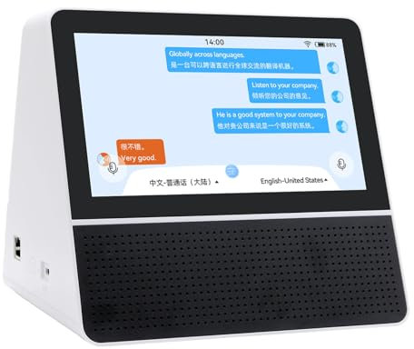 7 Zoll Doppelbildschirm Übersetzer – 2024 Neues Touchscreen Übersetzergerät 120 Sprachen, Zwei Wege Sprachübersetzer in Echtzeit für Geschäftskonferenzen