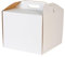 Paxit - Tortenbox Mit Tragegriff 50 Stück Set, Tortenkarton Einseitig Gebleicht, Seitlichen Öffnung, Tortenschachtel aus Robustem Karton, Ergonomisch Tortentransportbox, Cake Box - 300x300x250 mm
