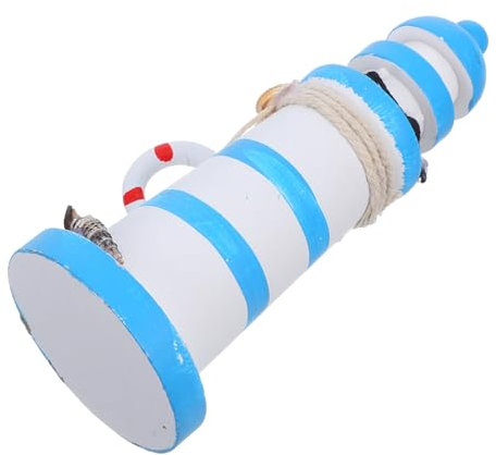 FUNOMOCYA Mini Faro in Legno Decorativo di Faro Miniatura Decorazione Tema Nautico